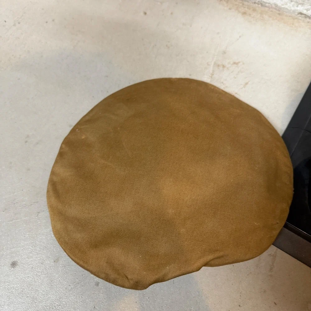 Vintage 1948 beret Military Service Cover Khaki Twill Hat 7 1/8 40s ww2